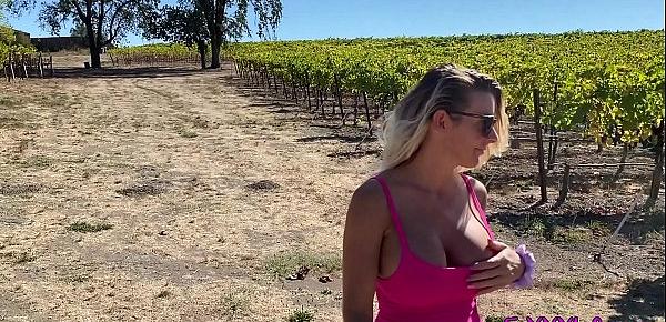  Outside vineyard sex with busty babe